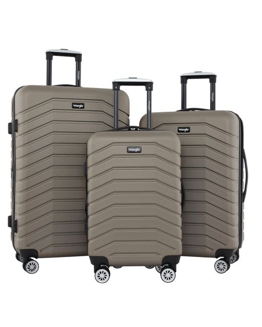 Wrangler Gray Tahoe 3 Piece Spinner Luggage Set