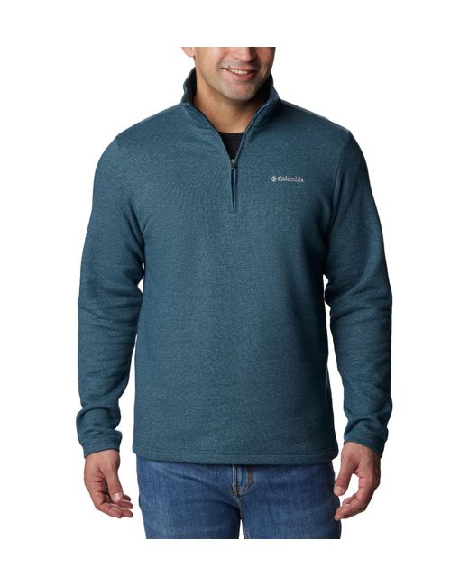 Columbia Blue Hart Mountain Iii Half Zip Sweater for men