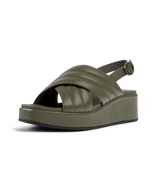 Camper Green Slingback Flat Sandal