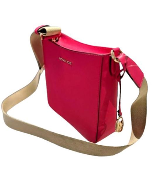 Michael Kors Red Small Leather Crossbody Bag