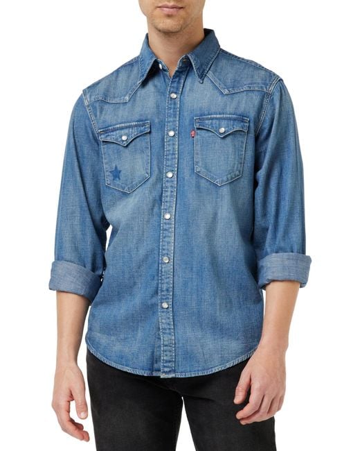 Barstow Western Standard Camicia Uomo di Levi's in Blue da Uomo