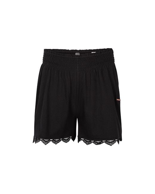 O'neill Sportswear Black Ava Smocked Shorts