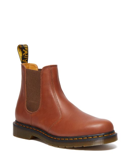 Dr. Martens Brown 2976 Carrara Leather Chelsea Boots for men