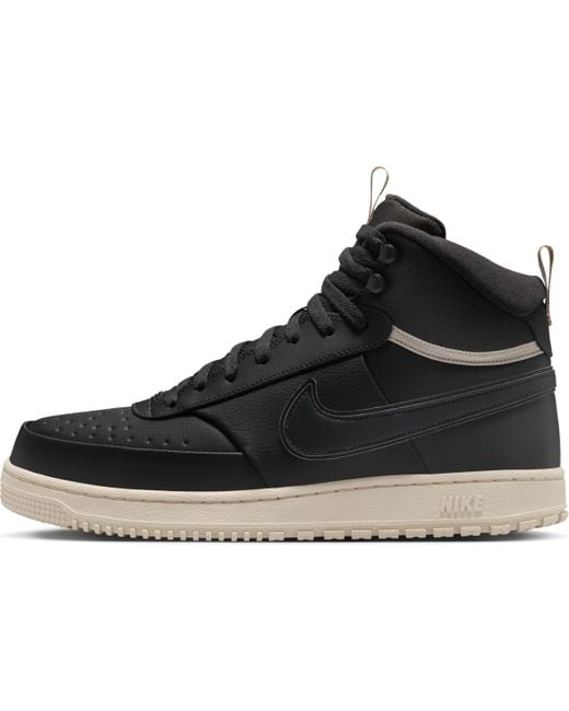 Nike Black Court Vision Mid Winter Men's Shoes - Dr7882-003, Dark Smoke Grey/light Bone, 10.5 Uk for men