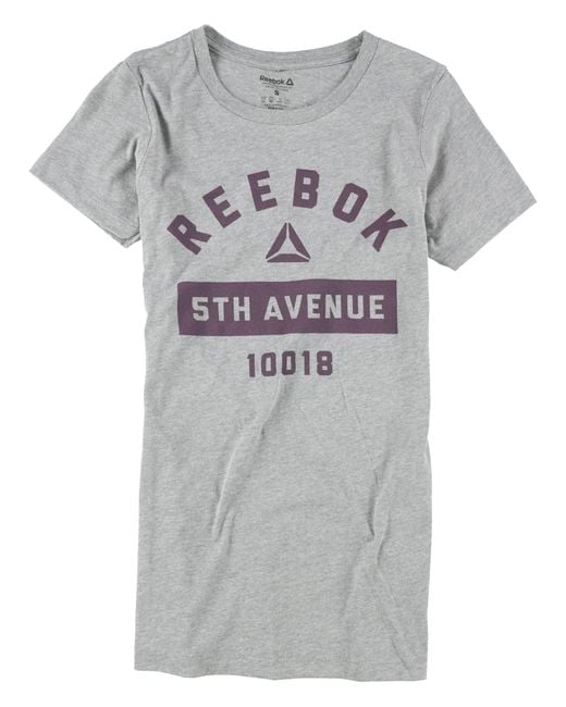 Reebok Gray S 5th Avenue 10018 Graphic T-shirt
