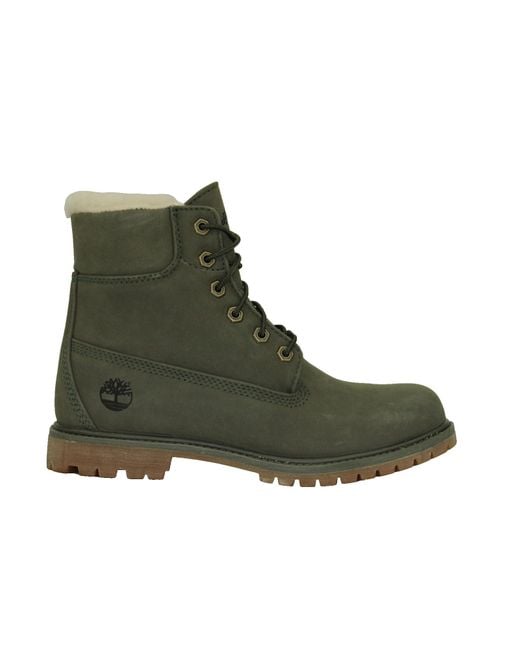 Stivali in pelliccia di agnello da 6 pollici di Timberland in Green