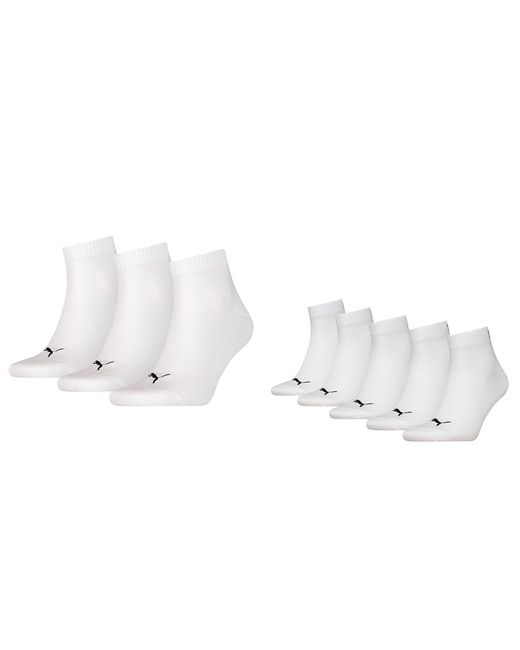 PUMA Socks White Head 3p Quarter Plain Sock for men