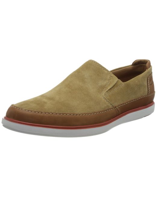 clarks suede slip on shoes
