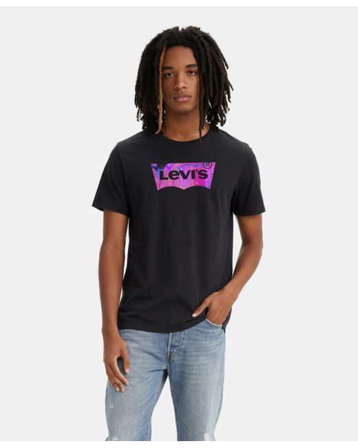 Levi's Black Graphic Crewneck Tee Sweater for men