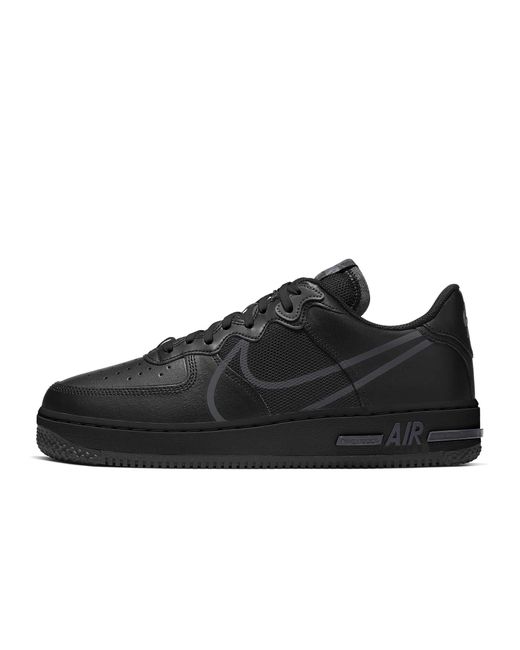 Nike Leer Air Force 1 - React - Sneakers in het Zwart voor heren - Bespaar  68% - Lyst