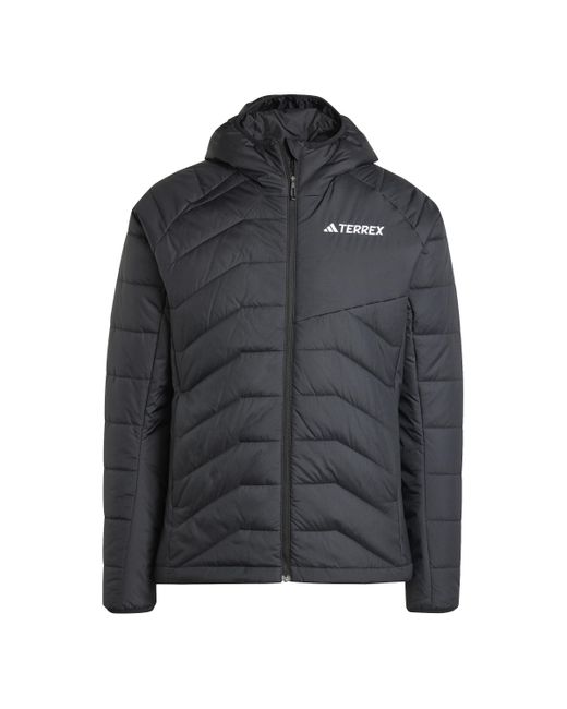 Adidas Terrex Multi Synthetic Insulated Hooded Jacket in het Gray voor heren