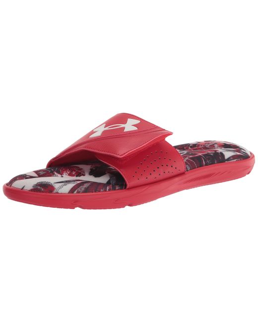 Under Armour Synthetic Ignite Vi Graphic Fb Slide Sandal in Red for Men ...