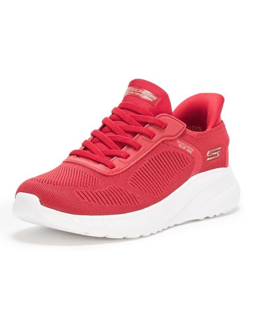 Skechers Red Hands Free Slip-Ins Bobs Squad Chaos-Current Muse Sneaker