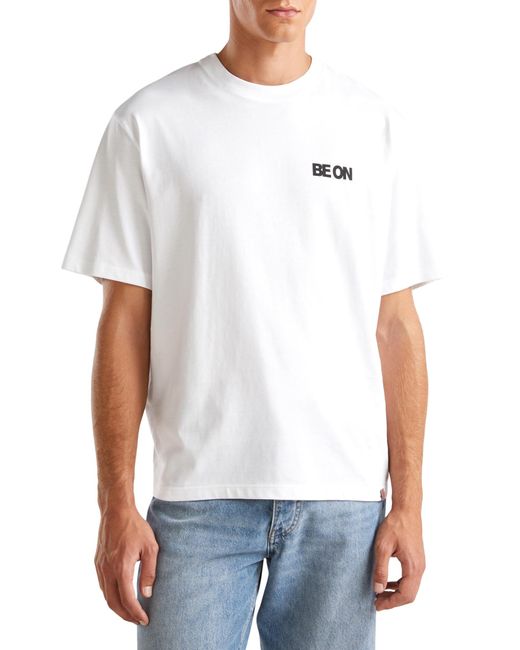 Benetton 3bl0u1099 T-Shirt in White für Herren