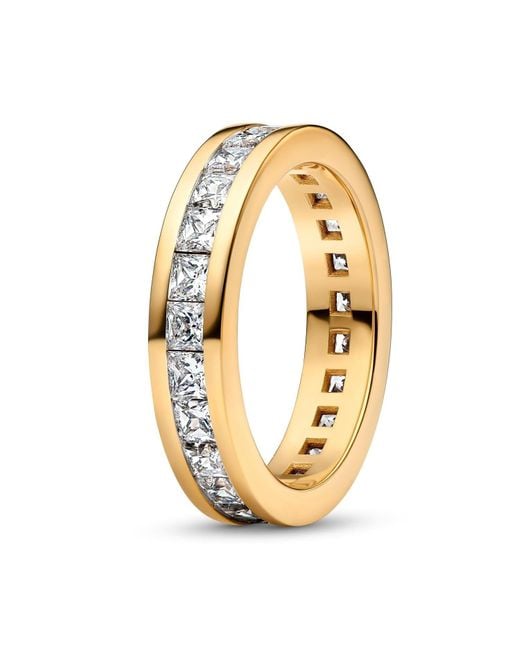 Pandora Metallic 163797c01-54 Eternity Gold Ring Size N