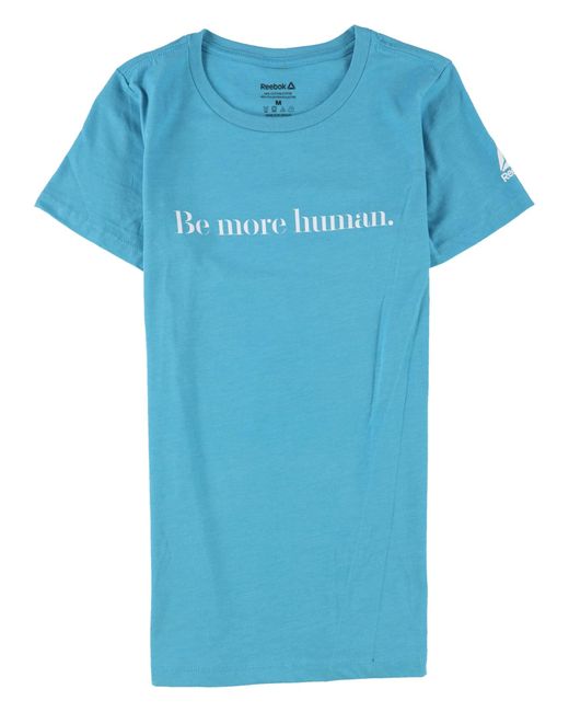 Reebok Blue S Be More Human. Graphic T-shirt