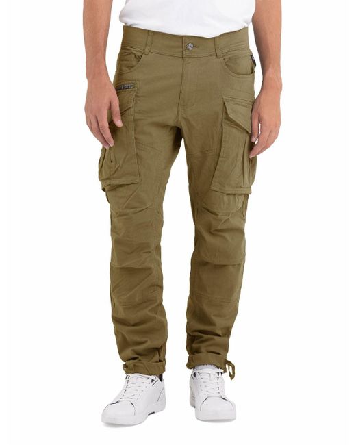 Replay Green Men's Cargo Trousers Made Of Comfort Cotton for men