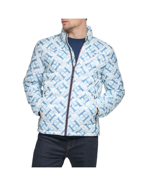 Tommy Hilfiger Blue Ultra Loft Lightweight Packable Puffer Jacket for men