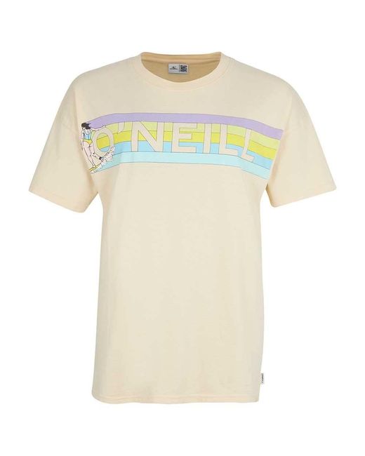 O'neill Sportswear Yellow Connective Graphic Long Tshirt T-shirt