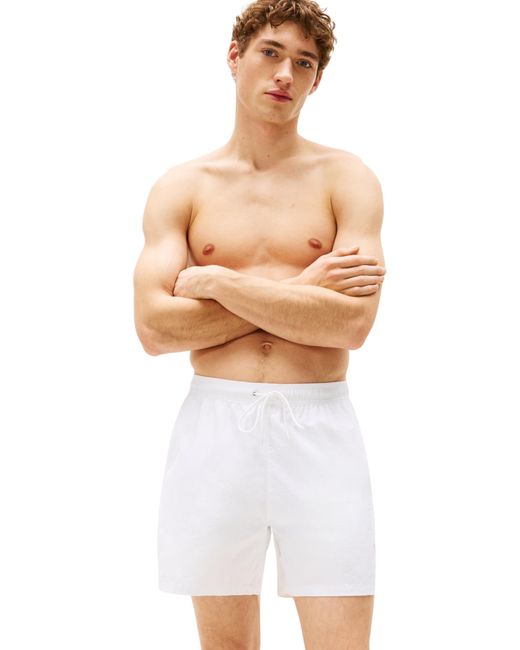 Tommy Hilfiger Zwemshort Met Trekkoord Voor Met Logo in het White voor heren