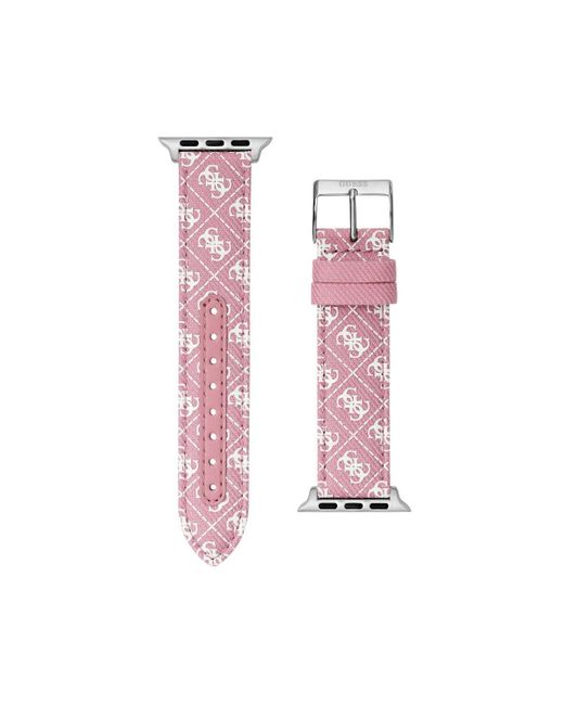 Guess Ladies Smartwatch Band Compatible With Apple Watch in Pink