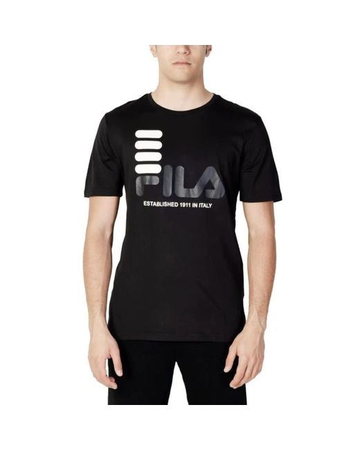 Nervures T-Shirt Fila pour homme en coloris Black