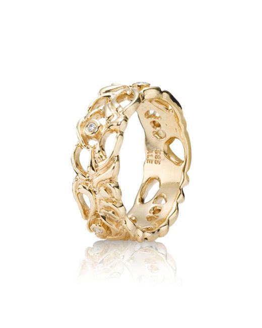 150114D -Anello in oro di Pandora in Metallic