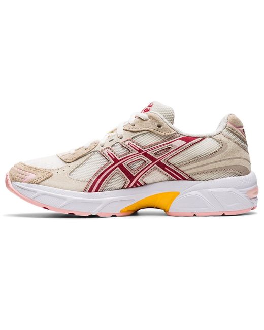 Asics Pink S S Gel 1130 Suede Leather Trainers Birch/cranberry 8.5
