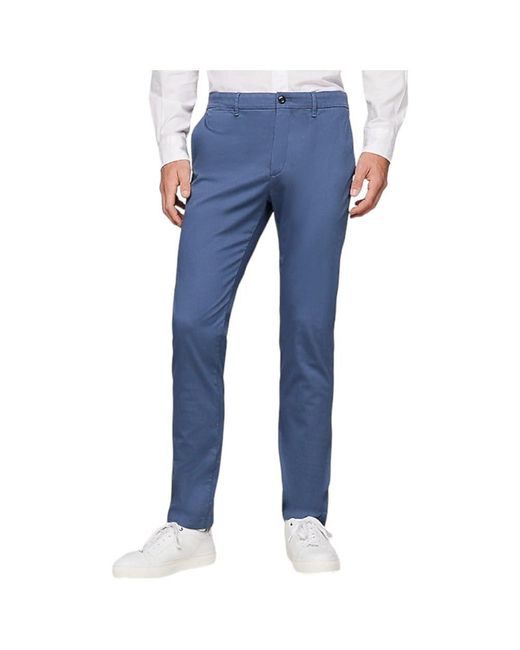 Tommy Hilfiger Hose Bleecker Printed Structure Chino in Blue für Herren