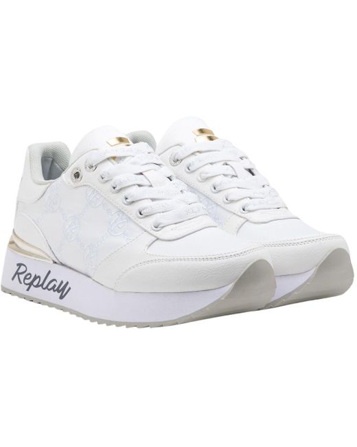 Replay White Penny Hard Sneaker