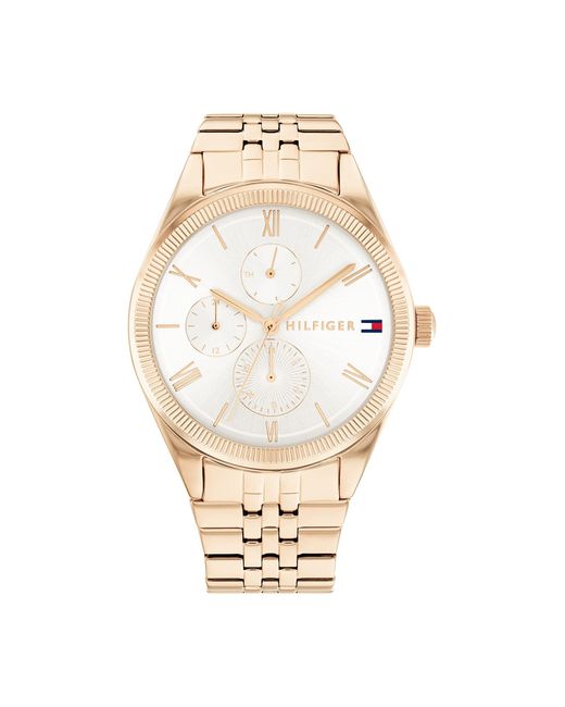 Tommy Hilfiger Natural Multifunction Stainless Steel Case And Link Bracelet Watch