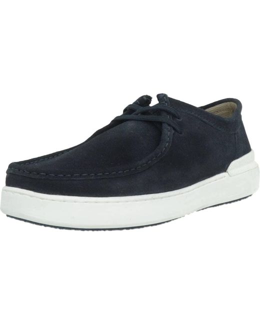 Clarks Blue Court Lite Wally Suede Shoes In Navy Standard Fit Size 8 for men