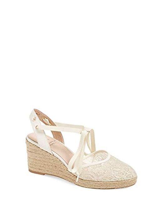 Adrianna Papell White Penny Espadrille Wedge Sandal