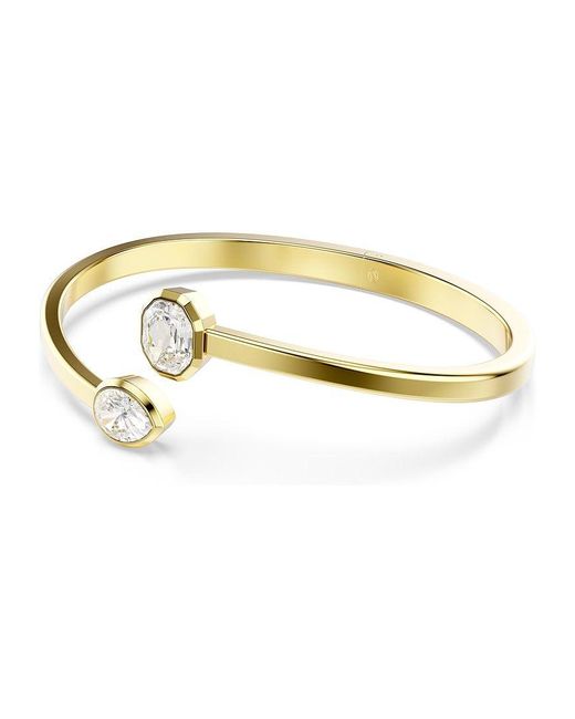 Bracciale da donna in metallo con cristalli S di Swarovski in White