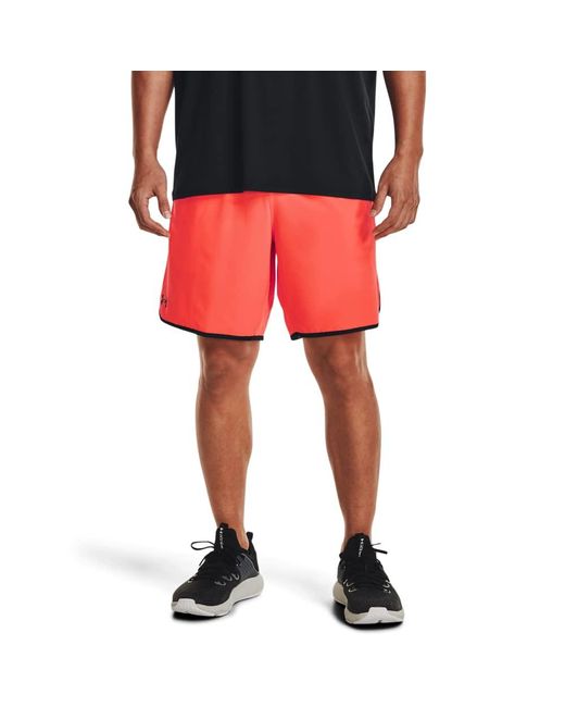 Under Armour Red Hiit Woven 8" Shorts for men