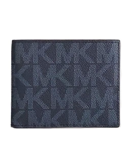 Michael Kors S Jet Set Leather Bi Fold Wallet Admiral Blue for men