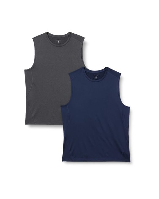 Amazon Essentials Muskel-Tanktop aus Funktionsstretch in Blue für Herren