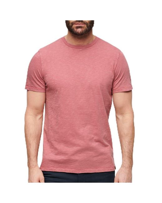 Superdry Red Slub Short Sleeve T-shirt L Pink for men