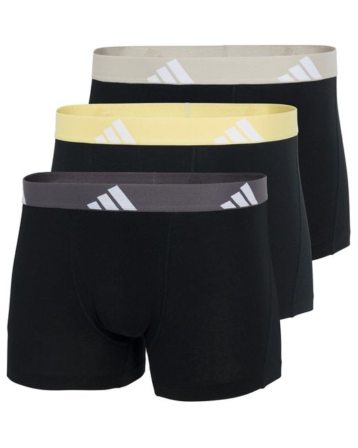 Adidas Ondergoed 3-pack Trunk in het Black voor heren
