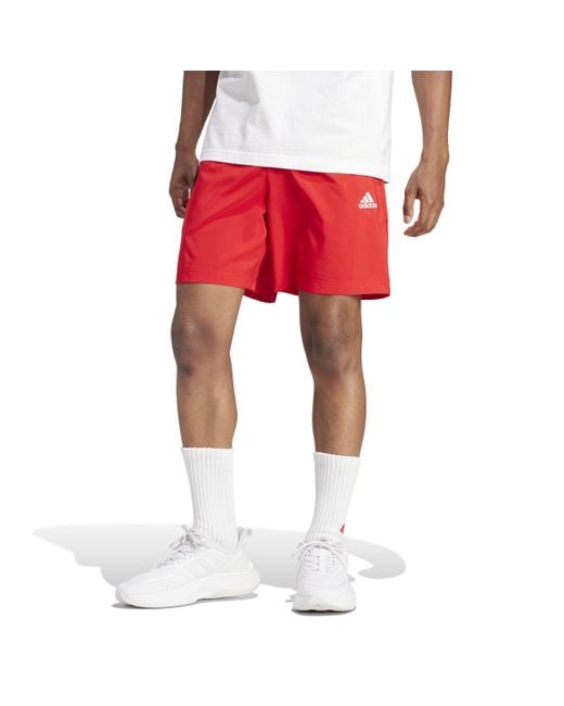 Adidas Essentials Fleece 3-stripes Shorts Casual Shorts in het Red voor heren