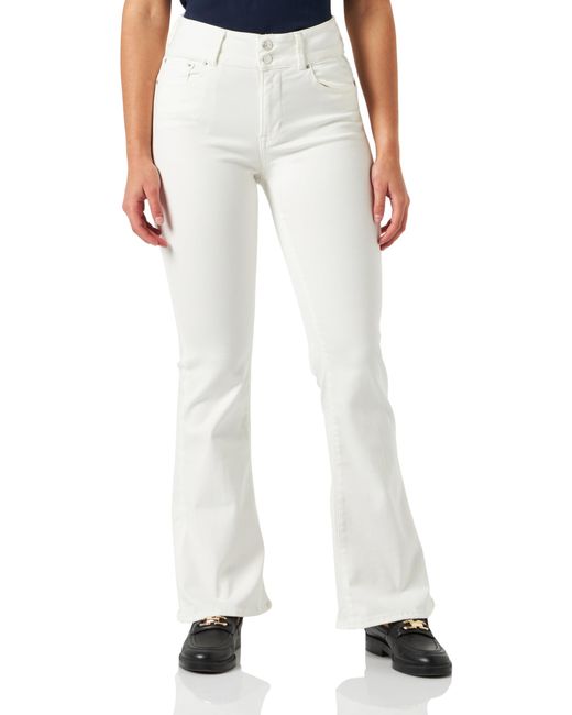 Replay White Jeans Schlaghose Newluz Flare Comfort-Fit mit Power Stretch