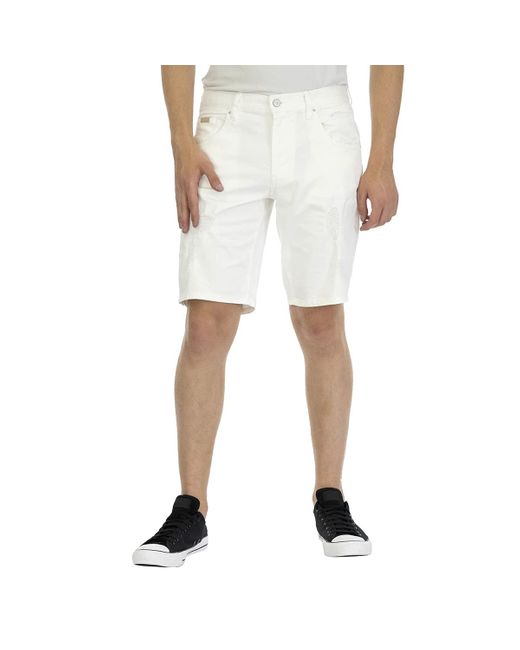 Emporio Armani A|X Armani Exchange 5 Pocket Bermuda Legere Shorts in White für Herren