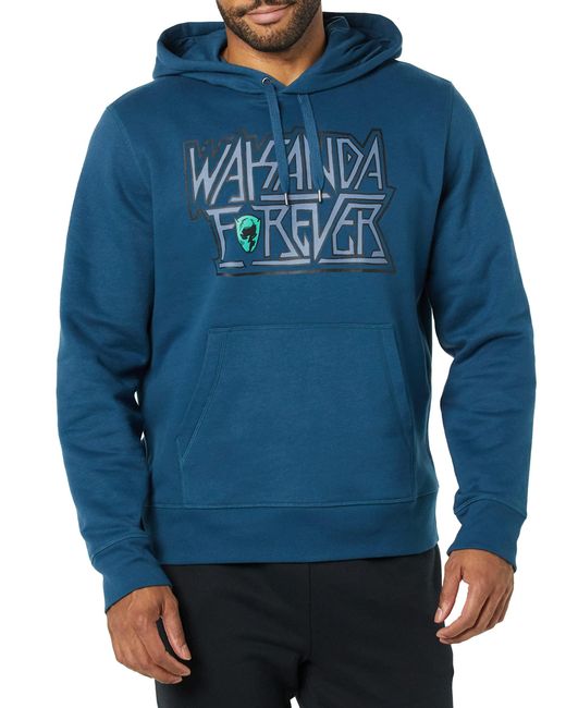 Amazon Essentials Blue Disney | Marvel | Star Wars Fleece Pullover Hoodie Sweatshirts for men