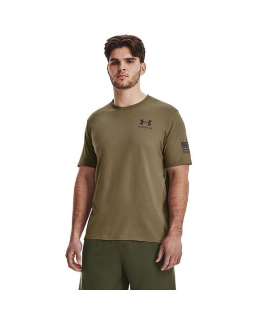Under Armour Green New Freedom Flag T-shirt, for men