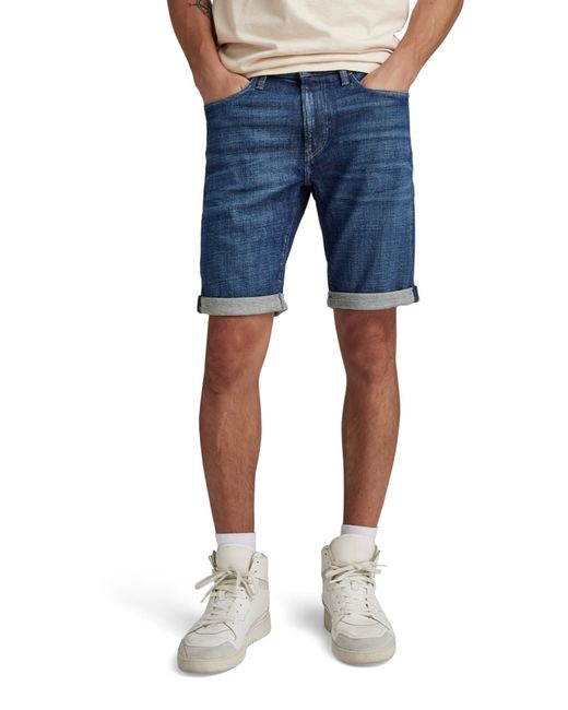 3301 Slim Short Pantalones Cortos G-Star RAW de hombre de color Blue
