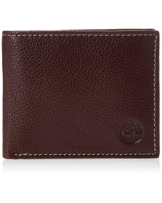 Timberland Purple Leather Wallet With Attached Flip Pocket for men