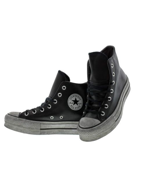 Converse Chuck Taylor All Star Lift Leather Ltd in het Zwart | Lyst NL