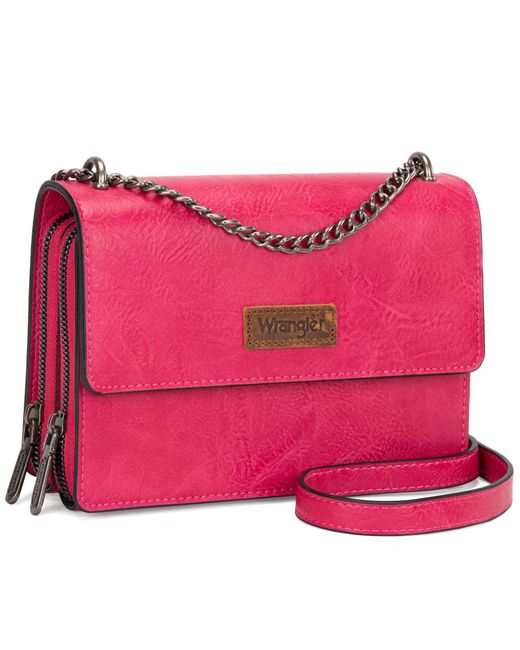 Wrangler Flap Crossbody Purse For Small Shoulder Bag With Chain