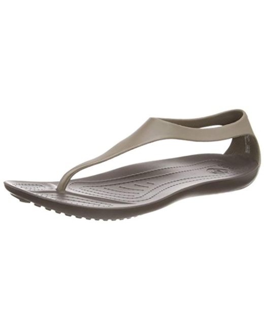 Crocs™ Sexi Flip Flops in Brown | Lyst UK