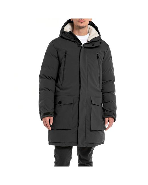 Replay Black M8274a Parka for men